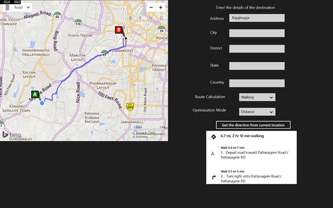 walking routes calculation